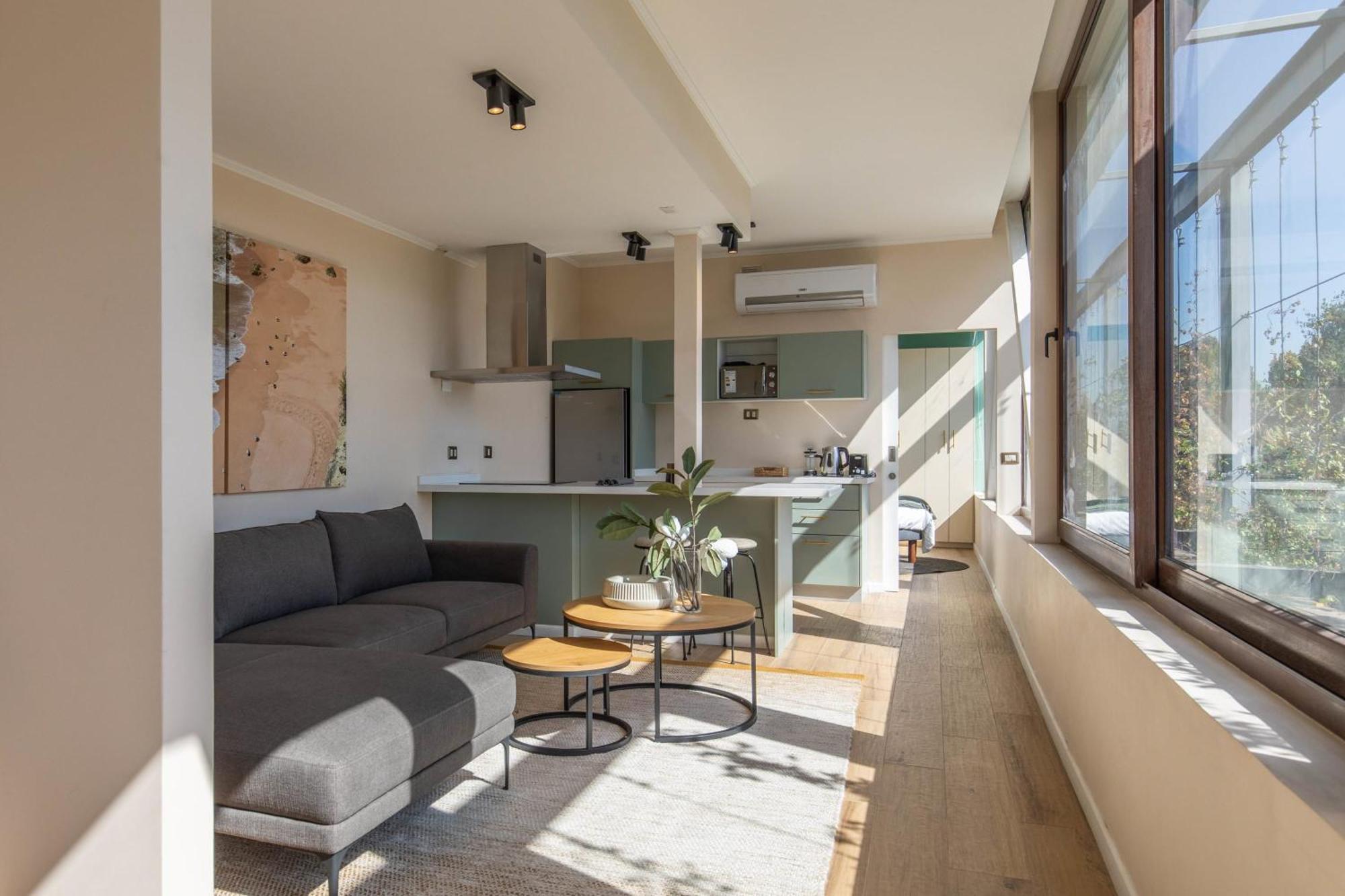 Hom I Moderno Y Comodo 2d2b Con Increible Vista Stgo Apartamento *